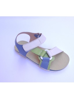 CoqueFlex sandalia bio azul respetuosa para niño y niña