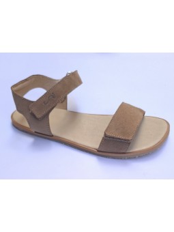 Flexi Nens sandalia resptuosa en piel ante color marrón, para niña y mujer.